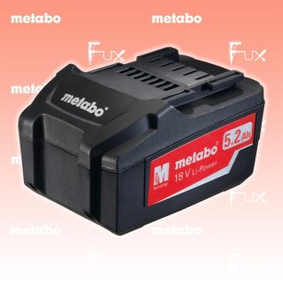 Metabo 18 V, 5,2 Ah, Li-Power Akkupack
