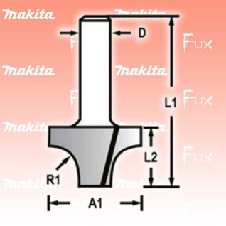 Makita Eintauch-Profilfräser Rundkanten 38,1 mm