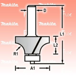 Makita Abrund Profilfräser mit Anlauflager 17,3 mm