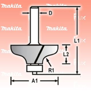 Makita Profilfäser Ogee mit Anlauflager 31,8 mm