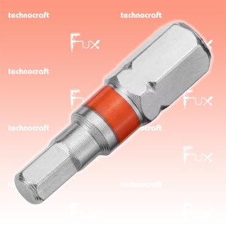 Technocraft H4 Innensechskant-Bits mit Farbring orange, 25 mm, 10 Stück