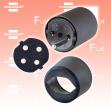 Fix-Adapter Set schwarz (Stecker DE auf CH, 3-polig