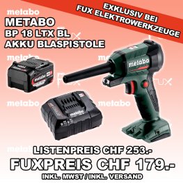 BP 18 LTX BL Akku Blaspistole 